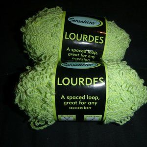 2 Balls Sensations Lourdes Yarn - Color Celery - 49 yds ea